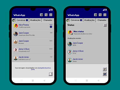 WhatsApp 95 app design interface mobile nostalgic nostálgico retrô ui ux whatsapp windows95