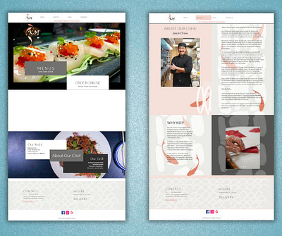 The Koi Grill & Sushi Website wix wix design wix landing page wix website wix website design