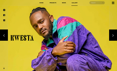 Kwesta Hero Image Design branding design graphic design layout design product design ui web design