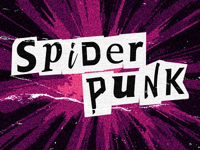 Spider-Punk : Hobart Brown Motion Poster digitalart graphic design grunge motion graphics poster punk retro