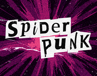 Spider-Punk : Hobart Brown Motion Poster digitalart graphic design grunge motion graphics poster punk retro