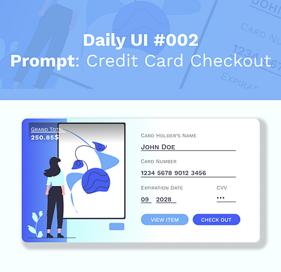 Daily UI #002 Credit Card Checkout dailyui figma ui