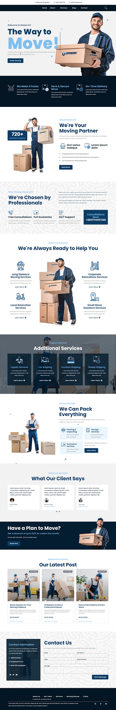 Moving Company WordPress Website branding business cargo moving cargo services cargo storage design elementor pro elementor website landingpage local movers moving company moving service riaad arif services ui web design website design wordpress wordpress landing wordpress website