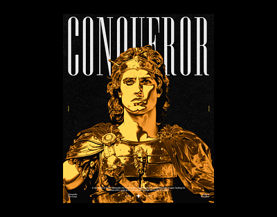 Alexander the great : The Conqueror digitalart gold graphic design poster