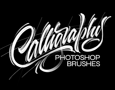 Calligraphy Photoshop Brushes by SteveSeven branding calligraphy design handlettering lettering logo type