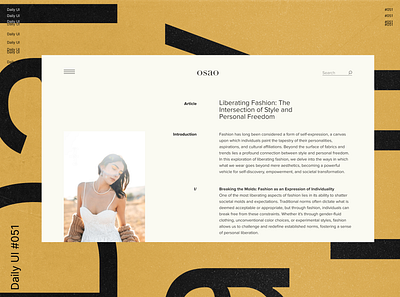 Daily UI 051 - Press Page 51 article black blog branding challenge cosmetic daily dailyui design fashion graphic design minimalism mode page press ui ux white