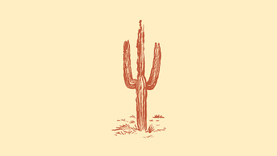 High Noon Cactus Illustration cactus desert illustration illustration ink illustration