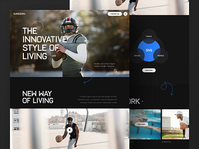 Agency for Athletes - Website athletes basketball design football interaction landing minimal page site typography ui ux web web design website