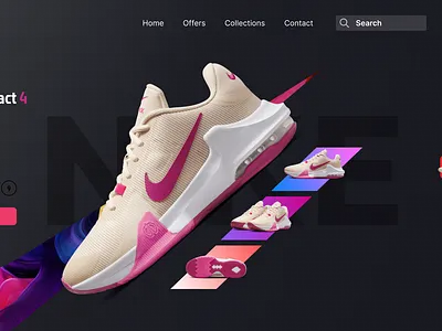3D Carousel Interactive NIKE Shoes Website UI design 3d animation branding design design tips figma graphic design illustration interactive design ui web