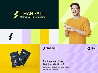 CHARGALL | Power bank rental and sharing service branding figma graphic design logo ui web website