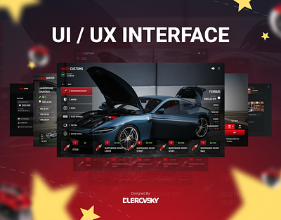 UI / UX INTERFACE design fivem game game design game ui graphic design gta ui ui design uiux user interface web design