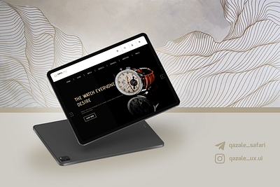 Website for selling watches (Mockup) graphic design mockup shopping website ui ux uxui design سایت فروشگاهی طراحی سایت