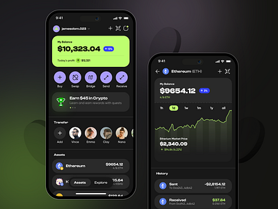 Crypto Wallet App app bitcoin crypto design eth market ui ux wallet