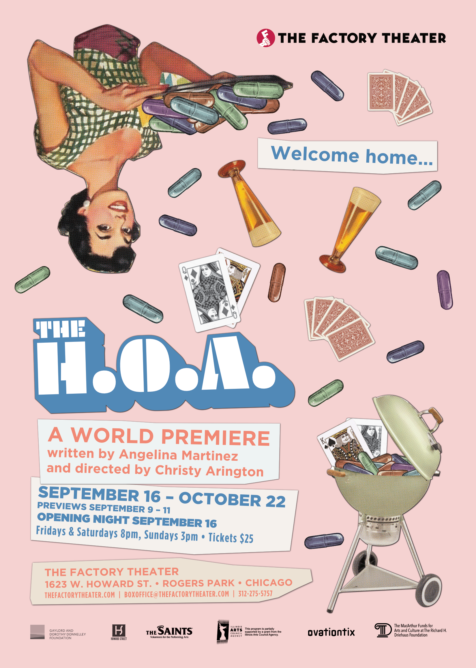 The HOA, for The Factory collage collage design poster poster design stepford wives the factory theater poster