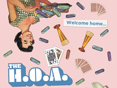 The HOA, for The Factory collage collage design poster poster design stepford wives the factory theater poster