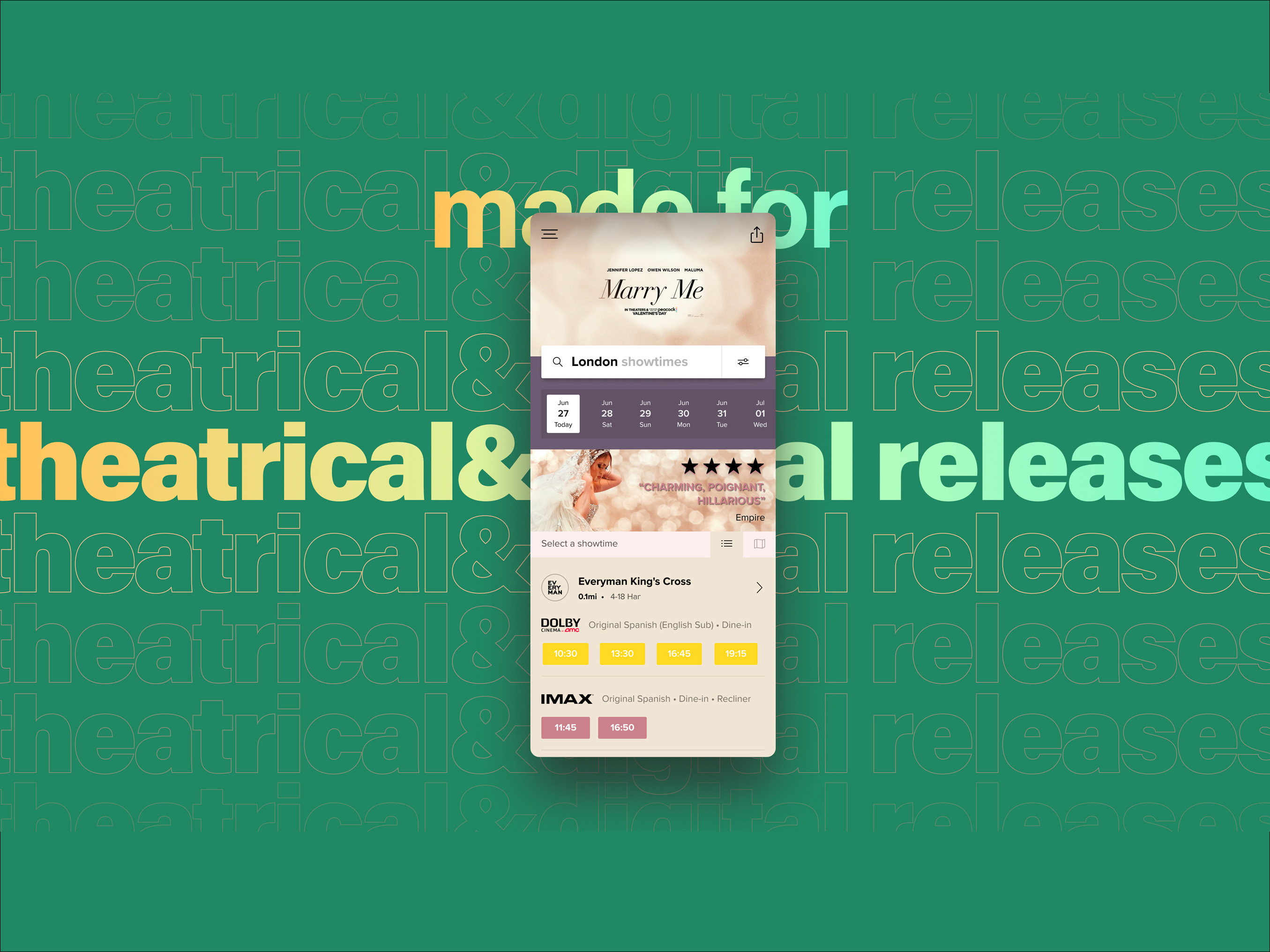 Powster Movie Platform Parallax Scroll p.2 cinema onepage parallax typography ui ux website