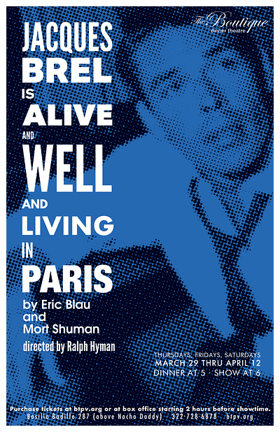 Jacques Brel flyer design poster poster design show flyer