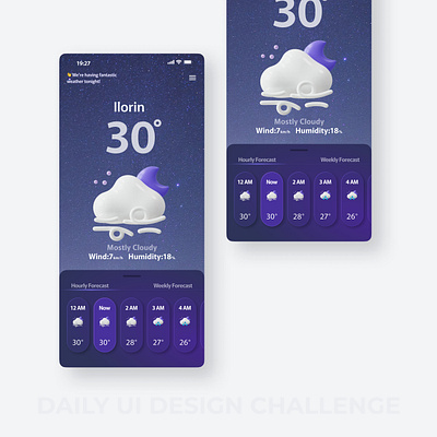 Weather App UI daily ui challenge dailyui design figma graphic design mobile app ui mobile interface ui uidesigner uiux ux weather app weather app interface weather app ui