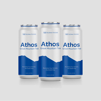 Athos Greek Mountain Tea Label greek greek label greek tea label design tea tea design tea label