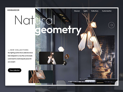 Natural Geometry for Home & Decor dark design desktop interior lighting lights modern ui