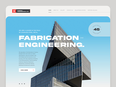 Engineering - Website Design clean design engineer engineering hero inspiration page product site startuo ui ux web