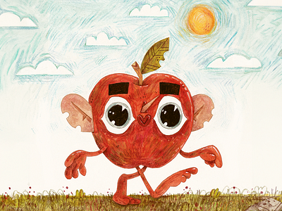 Mr. Honeycrisp apple apple character character character design composition handmade illustration watercolour