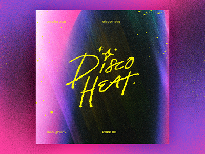 disco heat | Playlist artwork disco font lettering playlist playlist cover text texture type type design