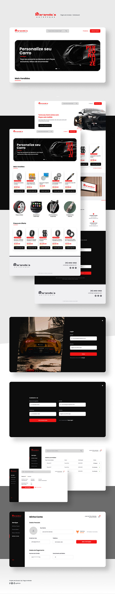 Varanda's Auto | Ui e Ux Design branding figma graphic design ui ux