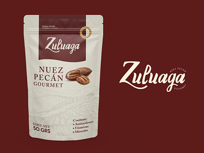 Zuluaga - Pecan Nuts branding graphic design logo
