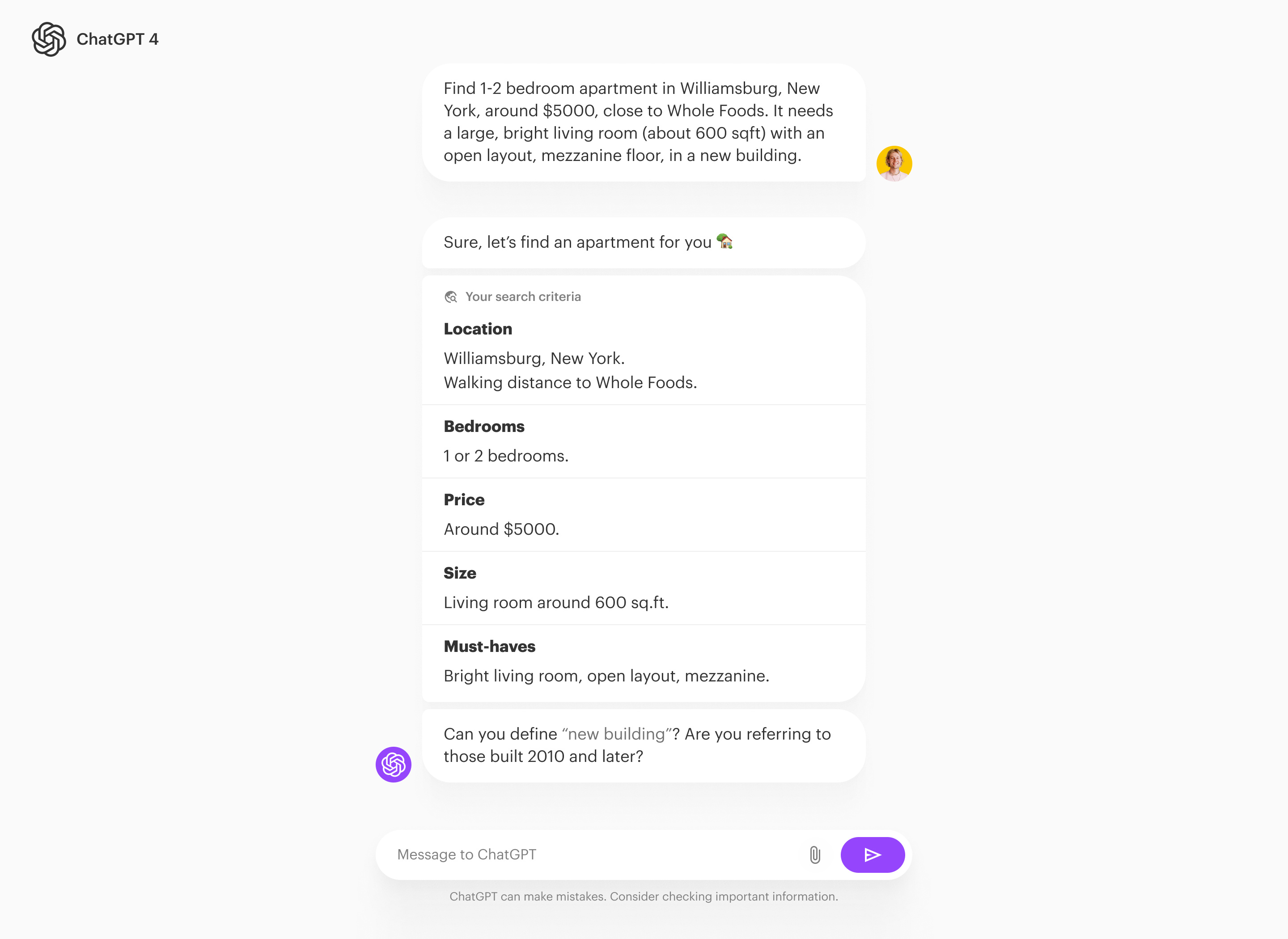 Apartment Search with ChatGPT ai apartment apartment search chat chat gpt chatgpt conversational interface rent