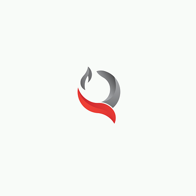 Q Flame 3d logo fire flame flame logo gradient letter q logo monogram logo q logo