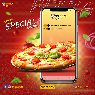 pizza poster design cafeposter dribble graphic design instagram post pizza poster poster design social post