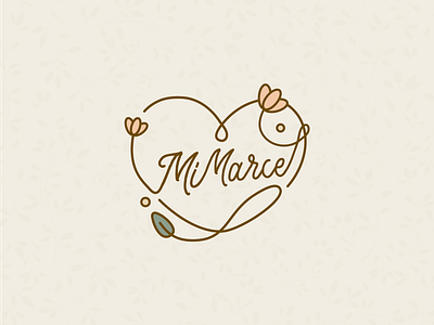 MiMarce Logo diseñografico flores healty logo design illustration illustrator logo logodesign organic organic logo design