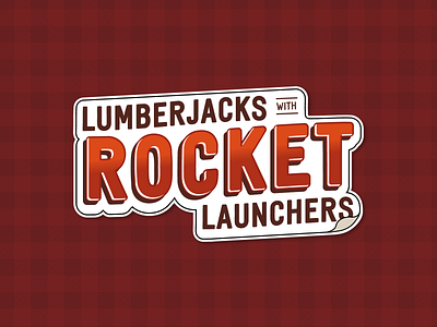 LwRL logo design boardgame boardgame logo design flannel graphic design illustration illustrator logo logo design lumberjacks rocket lunchers sticker vector
