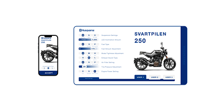 Daily UI Challenge #07 ; Product Setting UI app bmw design ducati honda husqvarna interface motorcycle ui web yamaha