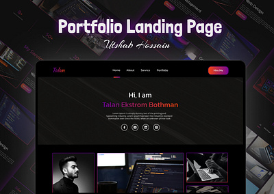 Personal Portfolio Landing Page latest design personal portfolio landing page ui ui design uiux design utshab hossain ux web design