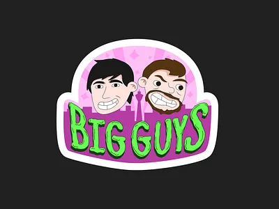 Big Guys design figma green illustration logo logodesign purple typography y2k