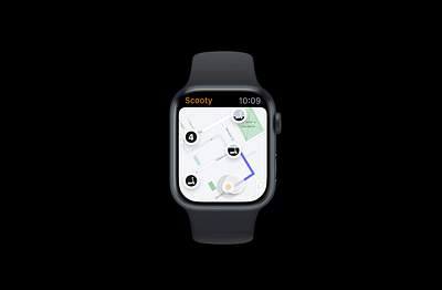 Prototype of an app for smart watches for renting e-scooters animation app prototype smart watches ui ux web