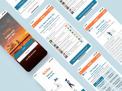 Kisba Wellness Goals App app design branding design mobile research ui ui design ux ux design ux research
