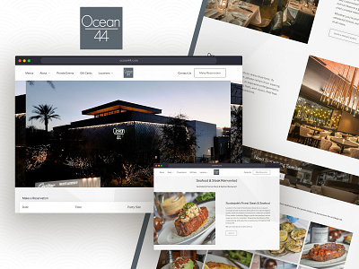 Ocean 44 - New Website Design and Build design homepage luxury restaurant website