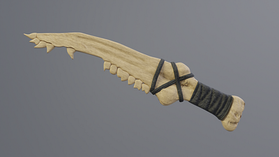 The First Blade - Supernatural 3d animation blade blender blender 3d blender3d bone cyclesrender design first blade leather mark of cain props render spn supernatural supernatural props the first blade tv show weapon