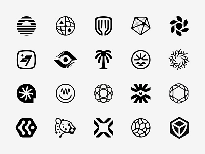 Logomark® 2023 animal biotech camp coral eye flag food fork globe leaf logo logomark mountain nature palm plant science shield sunset tech