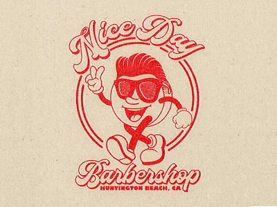 Nice Day Barbershop Logomark branding graphic design illustration logo