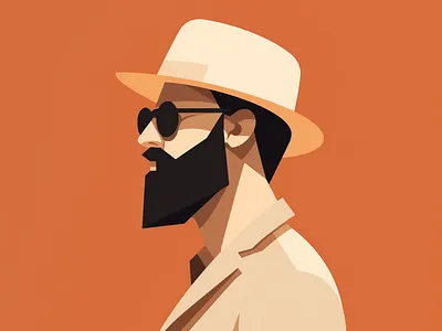 Simple man design illustration man minimalistic vector
