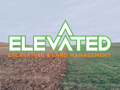 ELEVATED EXCAVATING agriculture branding graphic design logo