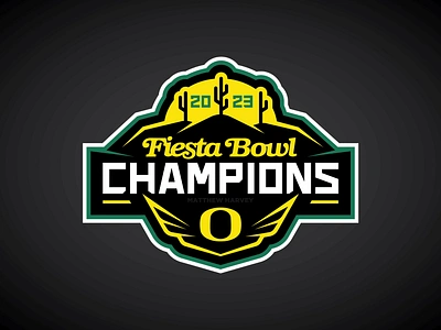 OREGON DUCKS 2023 FIESTA BOWL CHAMPIONS - Logo Concept 2023 branding cfp college football fiesta bowl football matt harvey oregon ducks playoffs