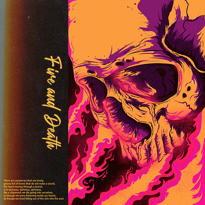 Fire and Death aesthetics art design digital graphic design illustration media skull