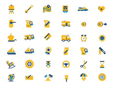 American National Insurance: Icons american national animated icons brand design brand icons brand illustration brand motion eagle guidelines icon set icons illustration illustration guidelines insurance yellow