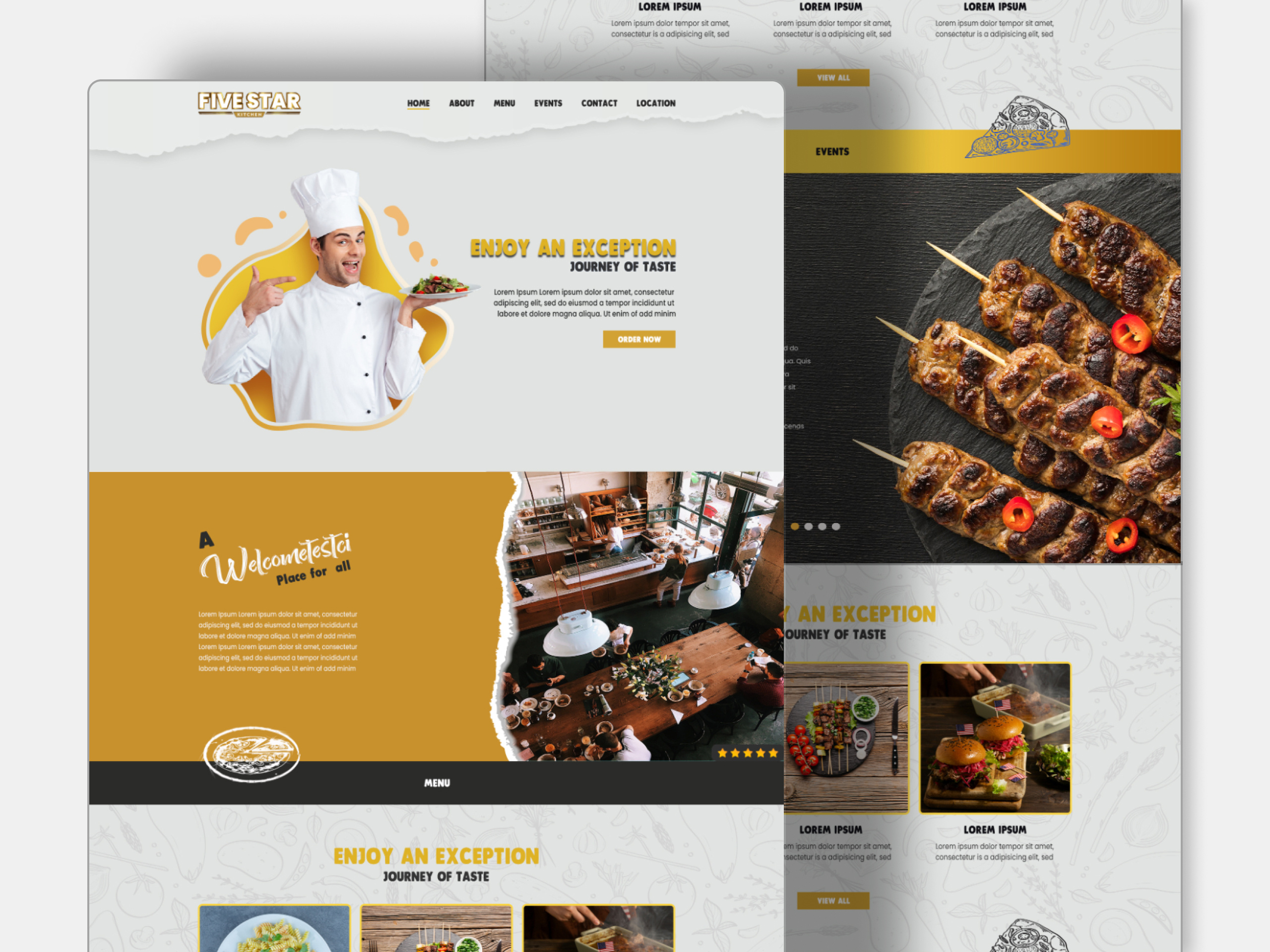 Kitchen Website Design creative design design figma design food kitchen landingpage modern design product design restaurant ui ui design ux website