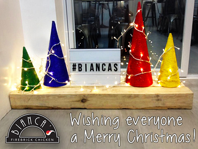 Christmas Greeting | Bianca's Firebrick Chicken Restaurant branding design facebook graphic design instagram logo social media